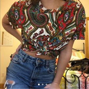 Patterned Paisley Top